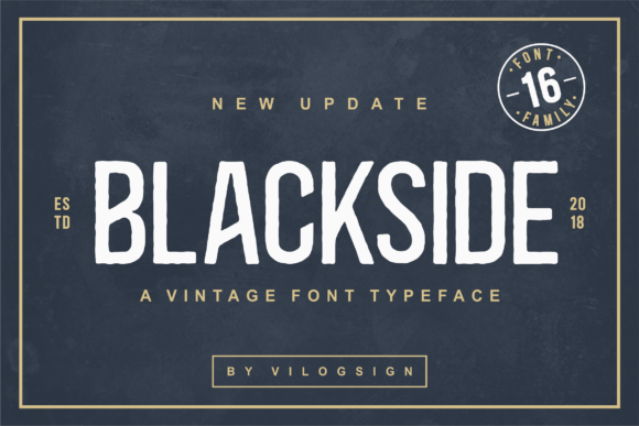 Blackside: A Vintage Font with a Natural Edge