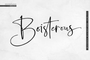 Boisterous Script: A Stylish Handwriting Font for Elegant Designs