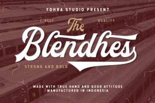 The Blendhes: A Bold Script Font for Vintage Baseball-Inspired Designs